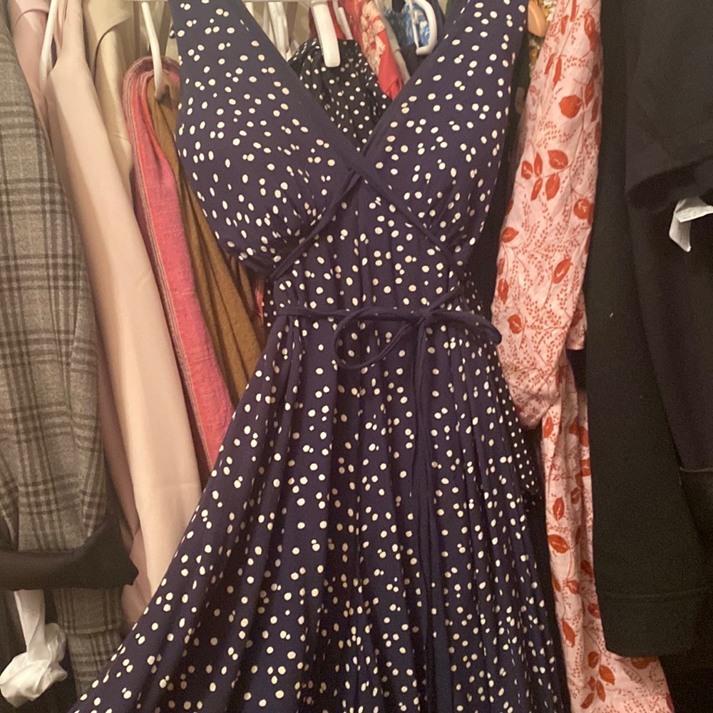 Anthropologie jumpsuit size 2 petite. Rayon navy blue
